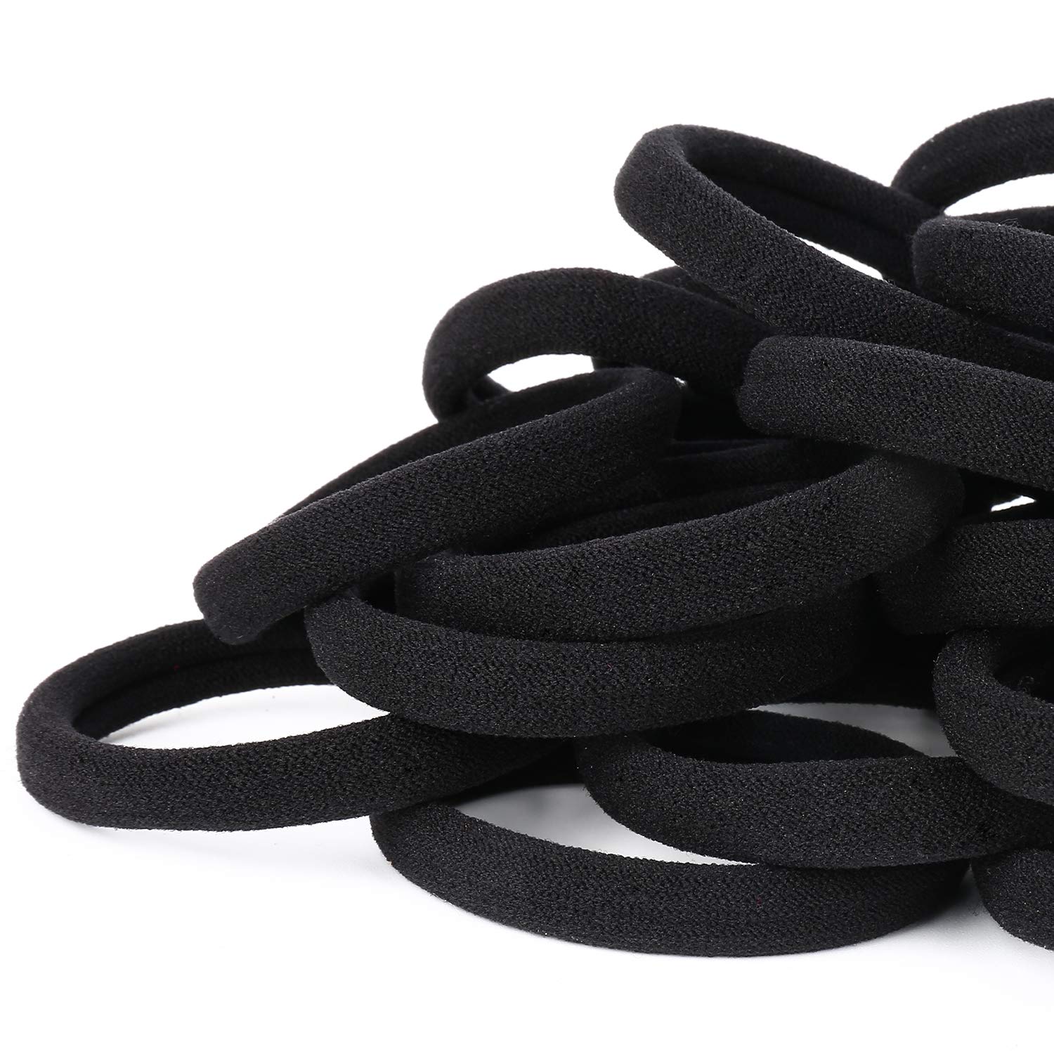 50PCS Black Hair Ties